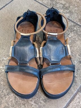 Miz Mooz Gladiator Leather Resort Wear Vacation Platform Summer Sandals Size 5-6